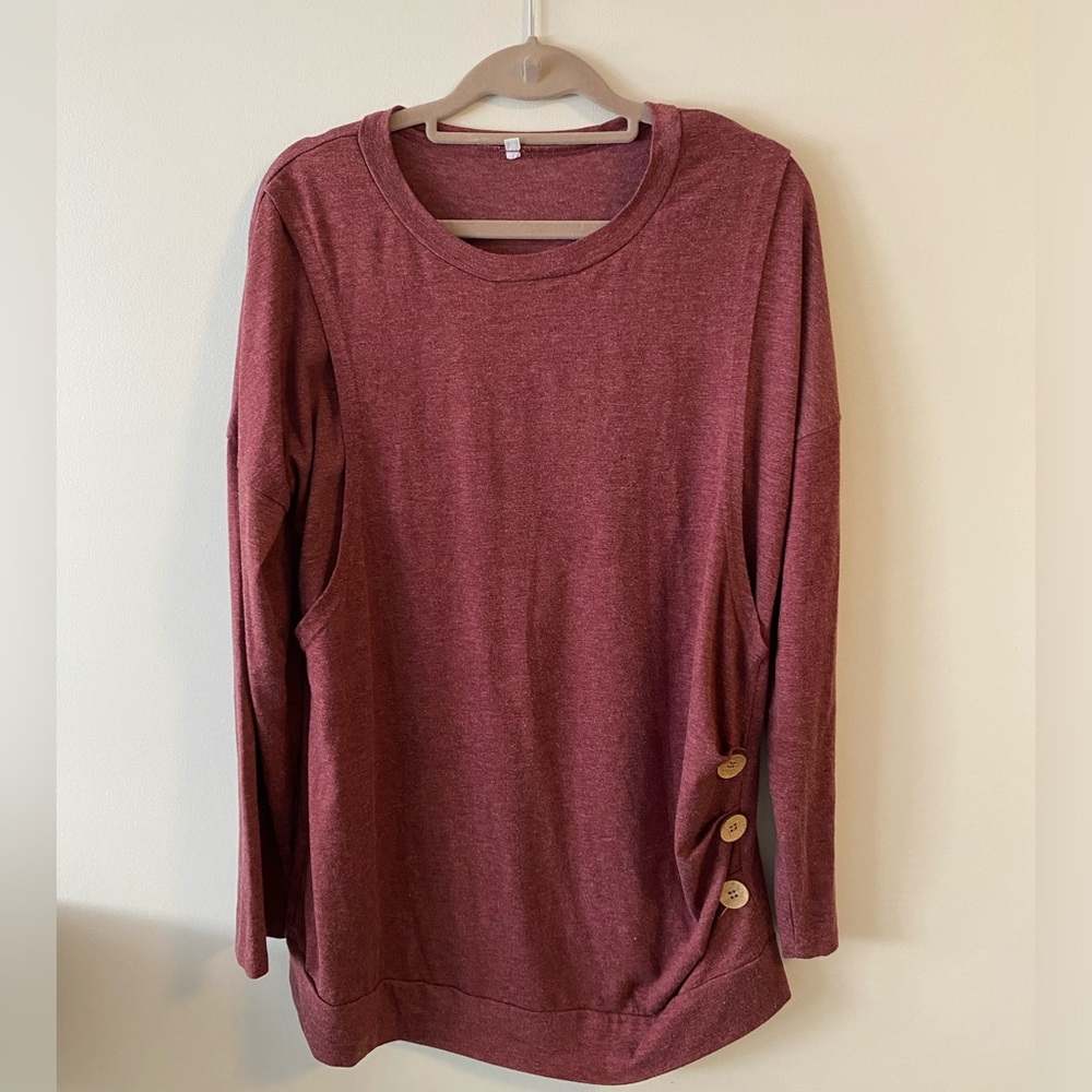 Burgundy nursing top
